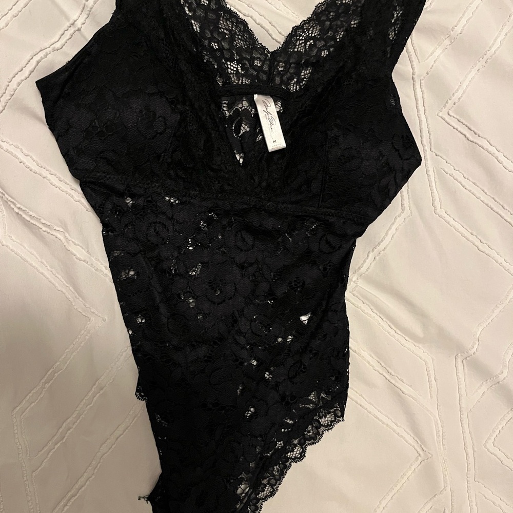 Marilyn Monroe Black Lace Bodysuit